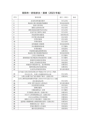 简阳市“秒批秒办”清单2023年版.docx