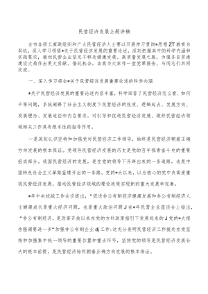 民营经济发展主题讲稿.docx