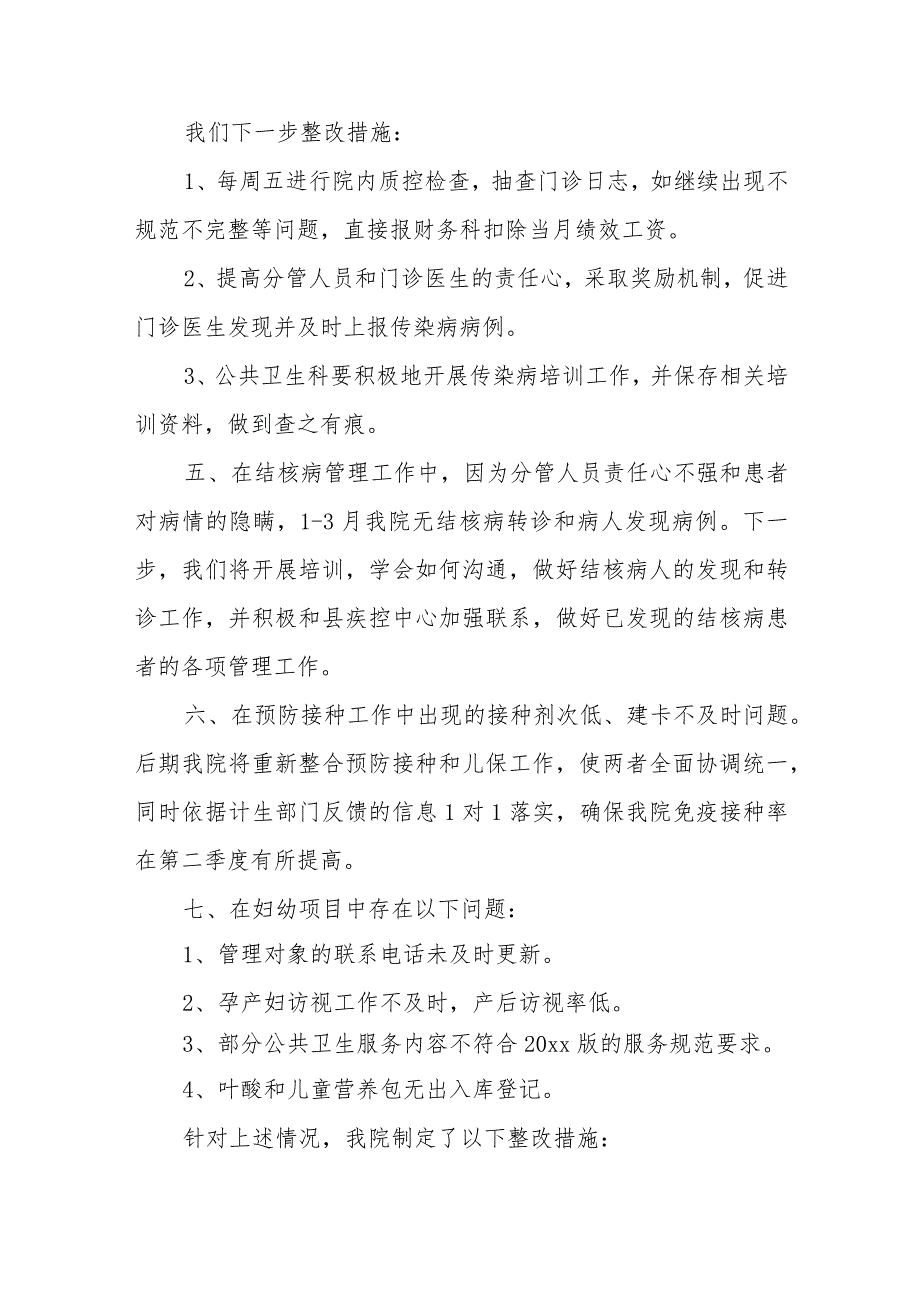 医院基本公共卫生工作督导检查问题整改报告 篇25.docx_第2页