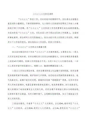 小火亡人火灾防范调研.docx