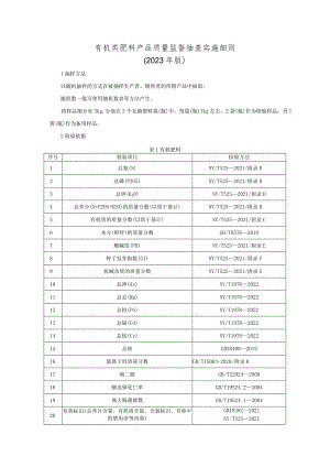 有机类肥料产品质量监督抽查实施细则（2023年版）.docx