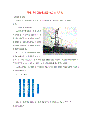 风电场项目集电线路施工技术方案.docx