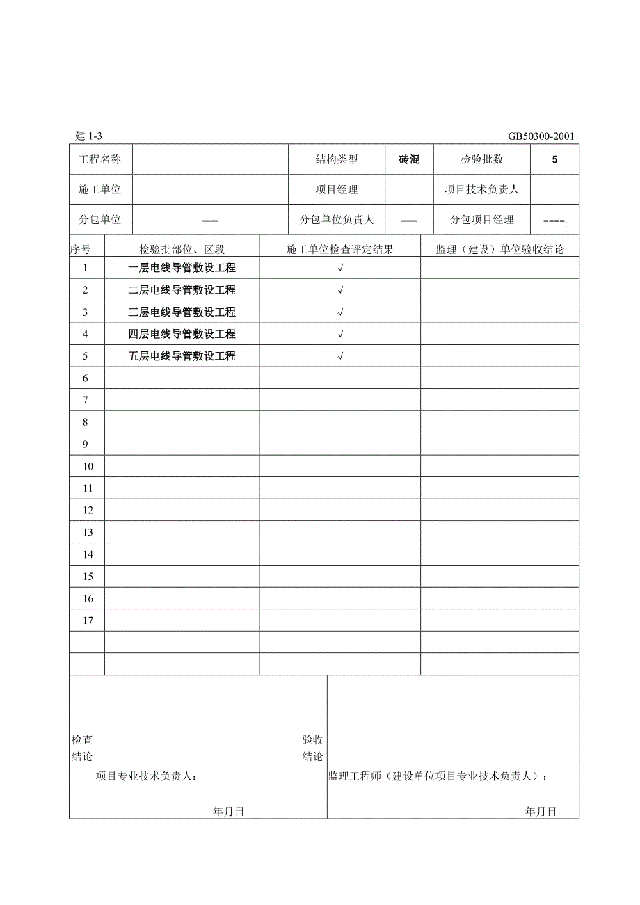 电气分项工程质量验收记录.docx_第3页