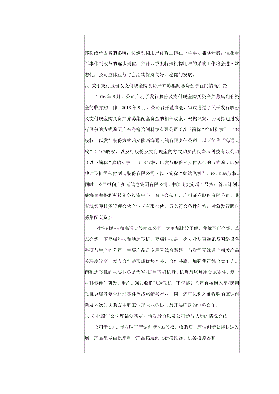 证券代码海格通信证券简称465广州海格通信集团股份有限公司投资者关系活动记录表.docx_第2页