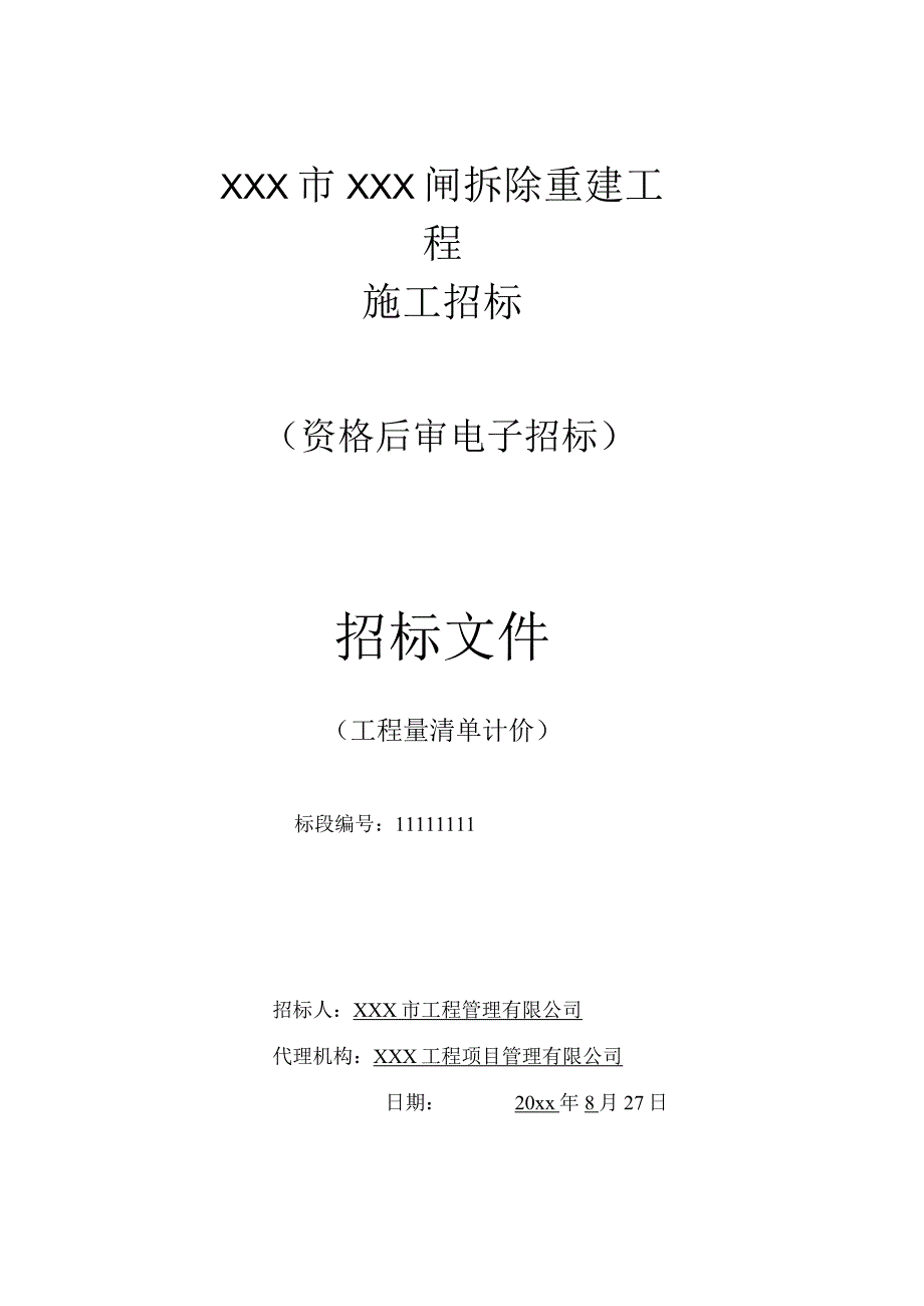 某闸拆除重建工程施工招标文件.docx_第1页