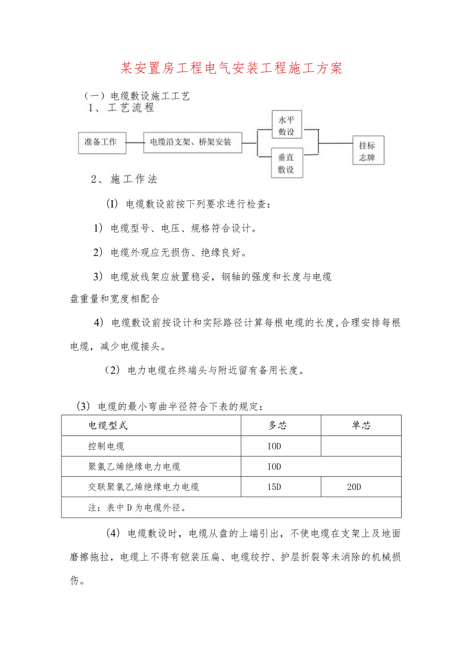 某安置房工程电气安装工程施工方案.docx_第1页