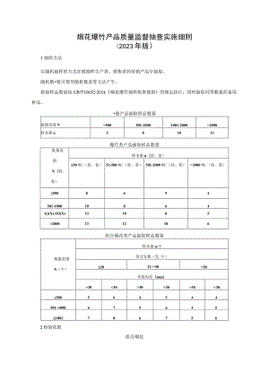 烟花爆竹产品质量监督抽查实施细则（2023年版）.docx