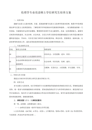 伦理学专业攻读硕士学位研究生培养方案.docx