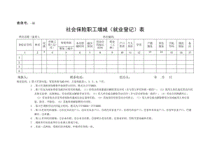 表单号0822-H6社会保险职工增减就业登记表.docx