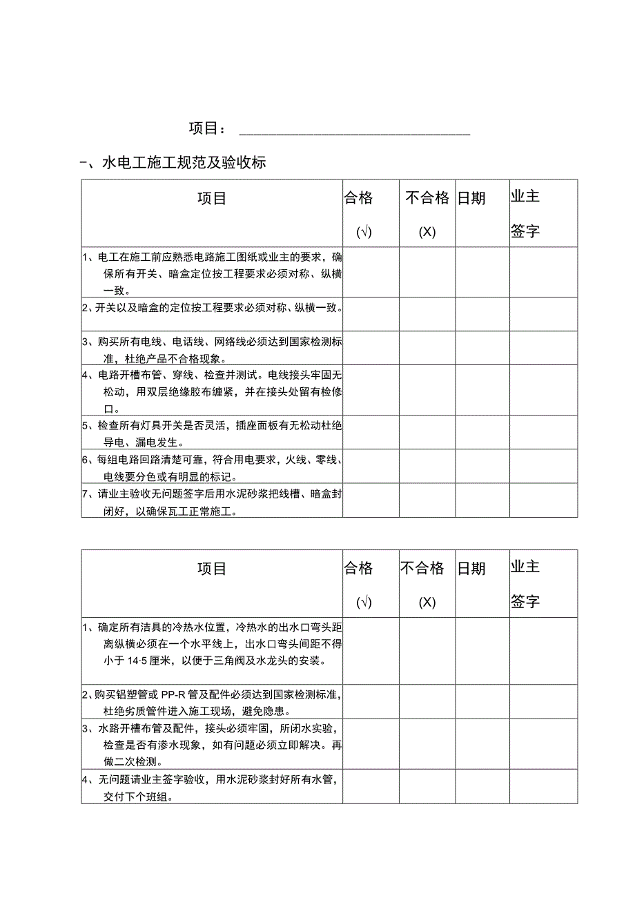 全套家装验收单.docx_第1页