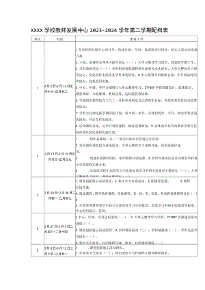 学校教师发展中心2023—2024学年第二学期配档表1.docx