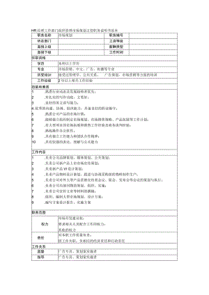 HR经理工作部门组织管理市场策划主管职务说明书范本.docx