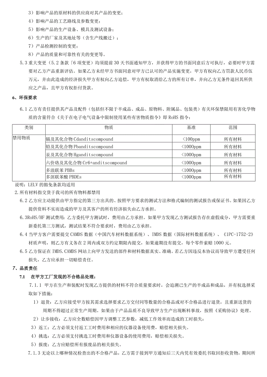 品质协议（质量协议）.docx_第2页