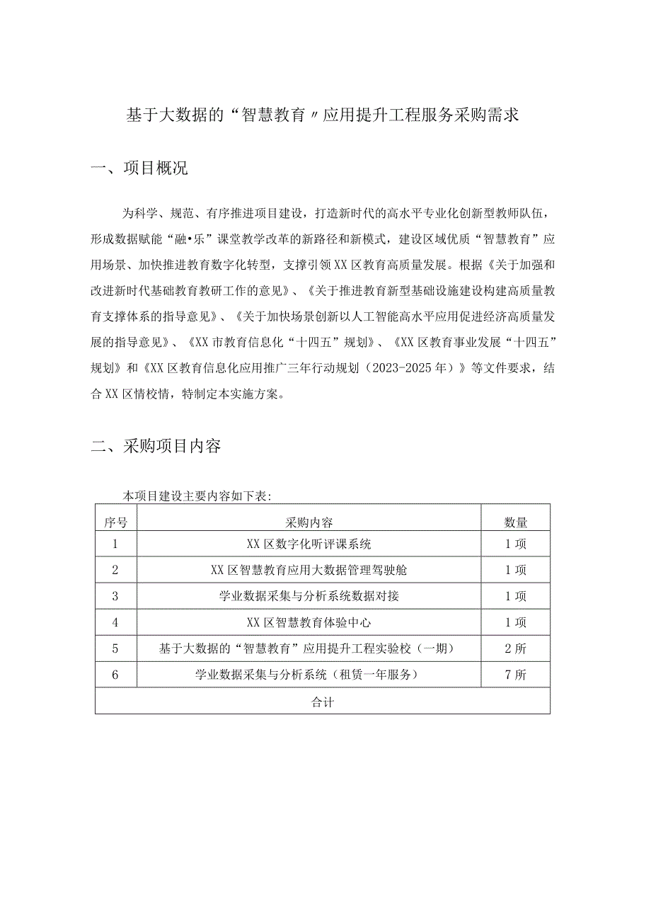 基于大数据的“智慧教育”应用提升工程服务采购需求.docx_第1页