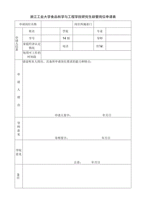 中国矿业大学研究生助管岗位申请表.docx