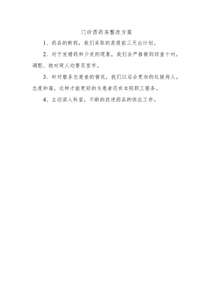 门诊西药房整改方案.docx