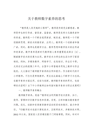 关于教师数字素养的思考.docx