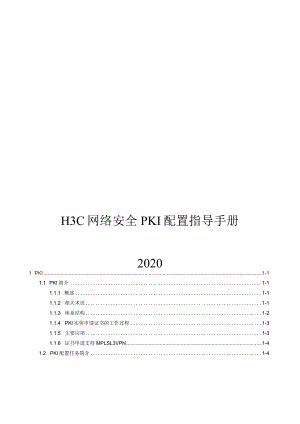 2020网络安全PKI配置指导手册.docx