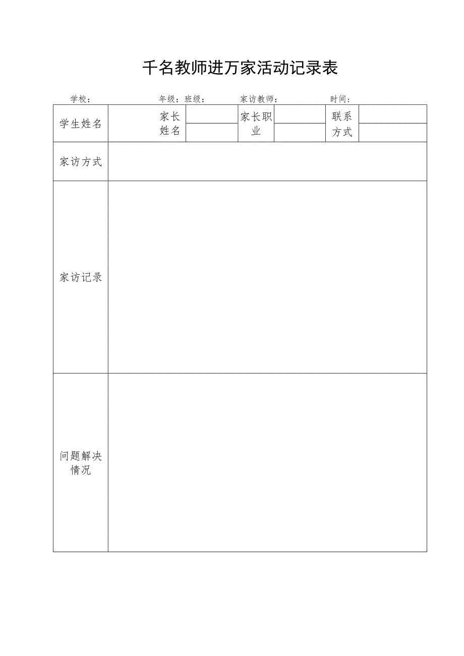 教师进万家活动记录表.docx_第1页