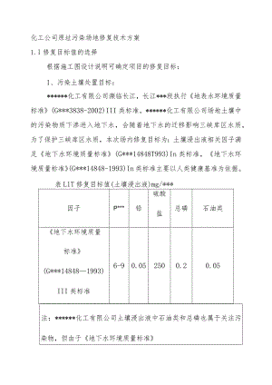 化工公司原址污染场地修复技术方案.docx