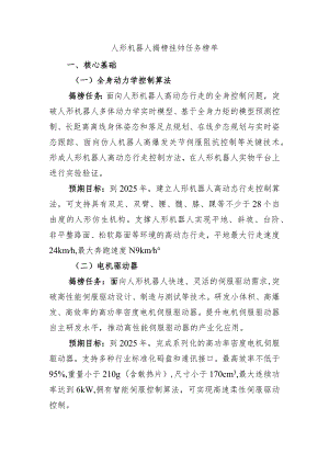 人形机器人揭榜挂帅任务榜单.docx