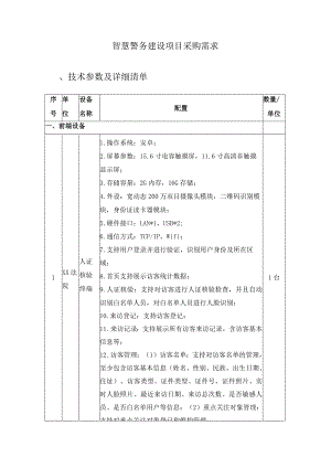 智慧警务建设项目采购需求.docx