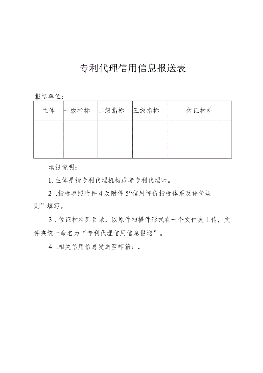 专利代理信用信息报送表.docx_第1页