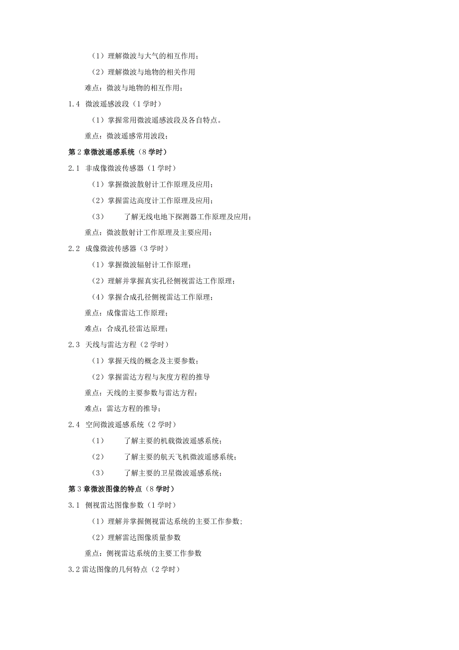 《微波遥感》课程教学大纲.docx_第2页