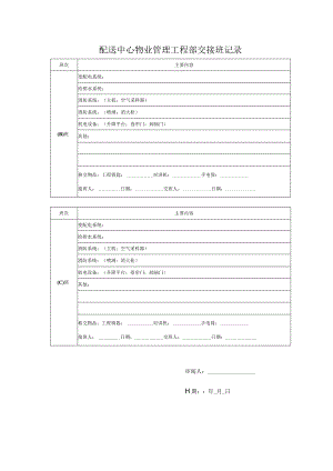 配送中心物业管理工程部交接班记录.docx