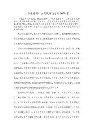 大学生暑期社会实践活动总结3000字.docx