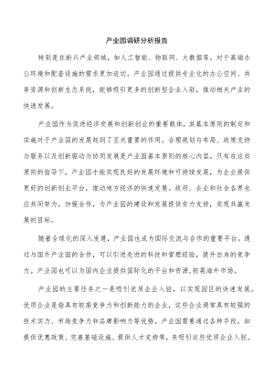 产业园调研分析报告.docx