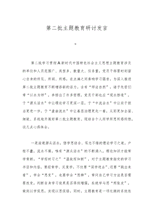 第二批主题教育研讨发言（二）.docx