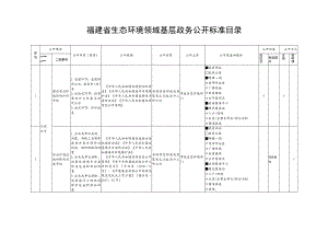 福建省生态环境领域基层政务公开标准目录.docx