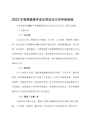 智慧健康养老应用试点示范申报指南.docx