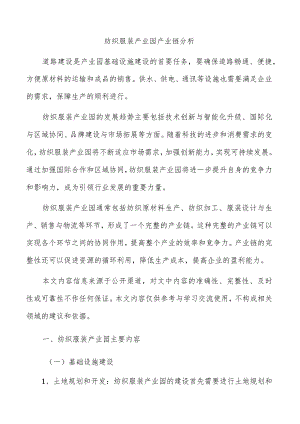 纺织服装产业园产业链分析.docx