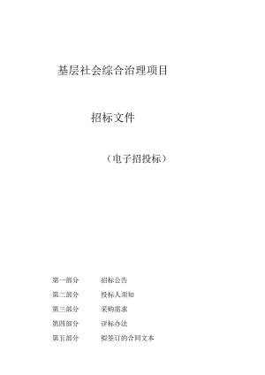 基层社会综合治理项目招标文件.docx