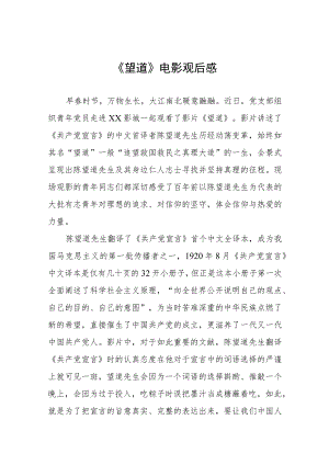 观看电影《望道》有感发言稿三篇.docx