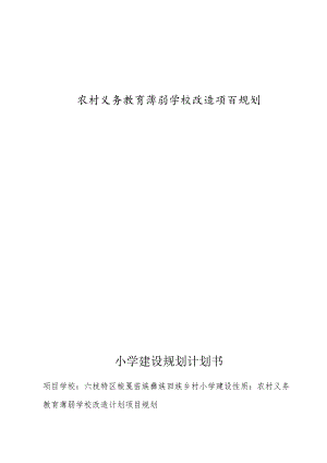 农村义务教育薄弱学校改造项目规划.docx