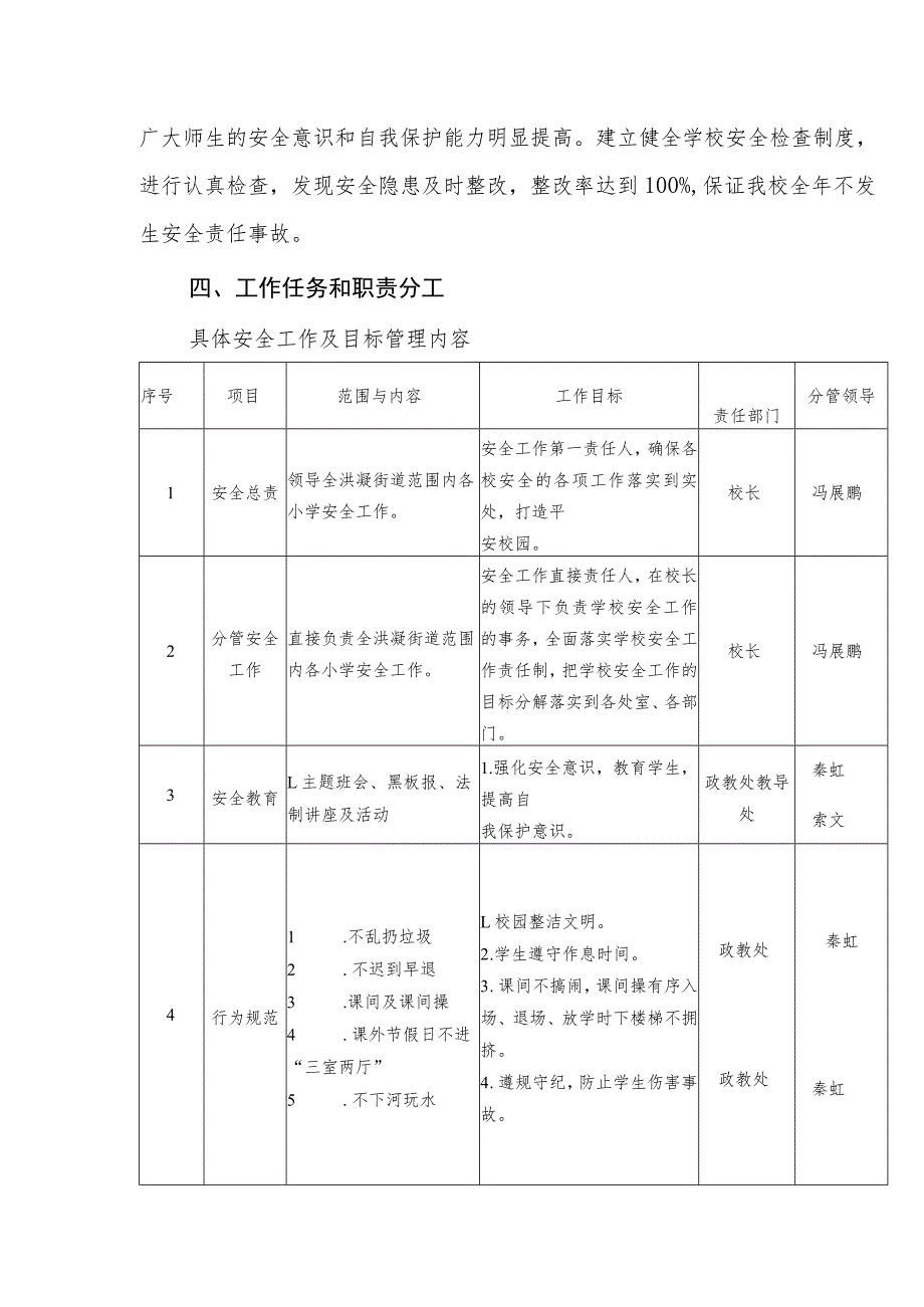 小学安全工作监管机制及运行分工方案.docx_第2页