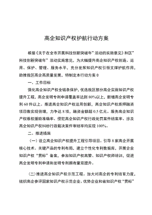 高企知识产权护航行动方案.docx