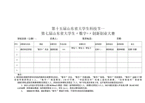 第十五届山东省大学生科技节—第七届山东省大学生“数字 ”创新创业大赛.docx