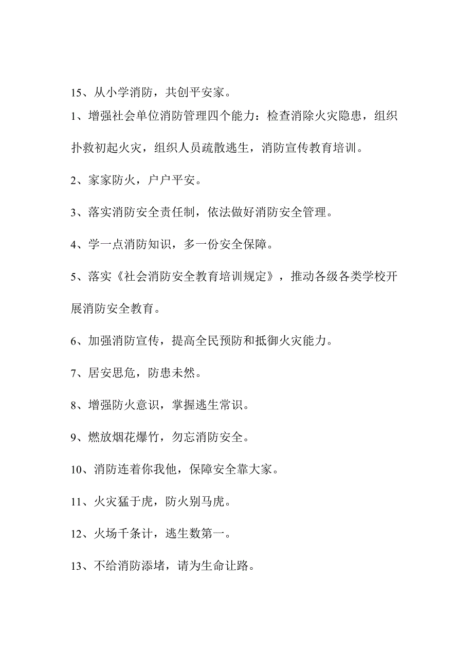 2023年大型商场《消防安全月》宣传活动标语 合计4份.docx_第2页