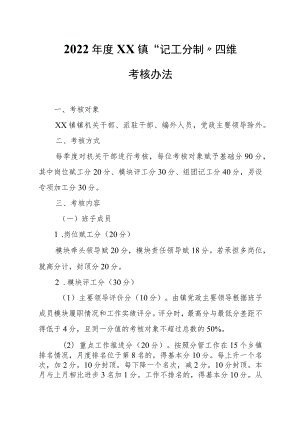 2022年度XX镇“记工分制”四维考核办法.docx