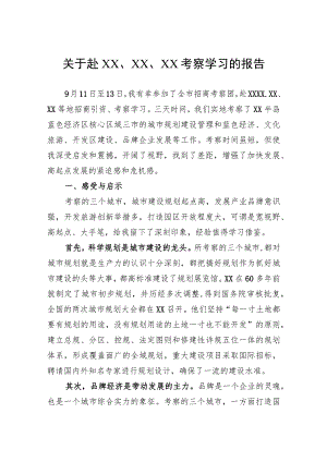 关于赴考察学习的报告.docx