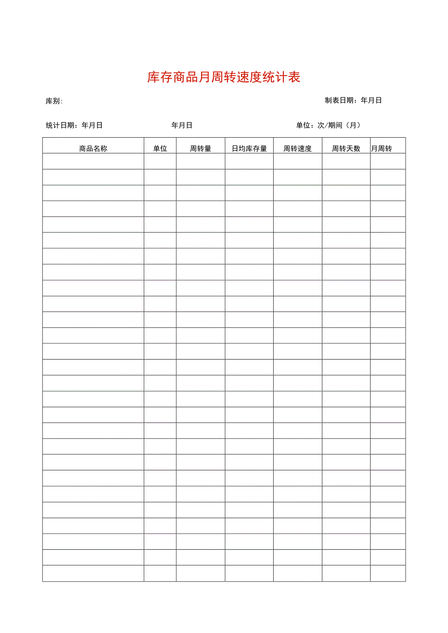 库存商品月周转速度统计表.docx_第2页