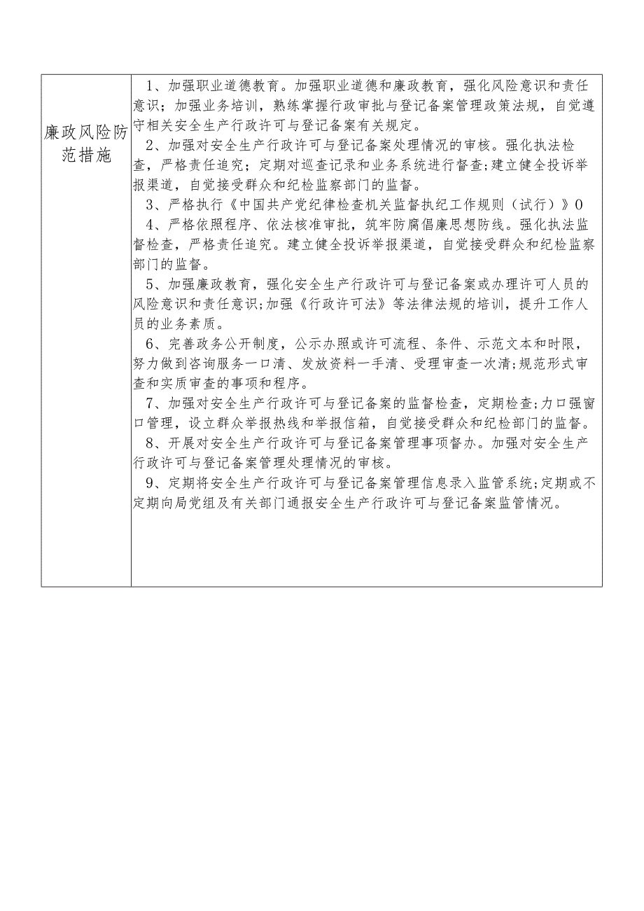 X县应急管理部门行政审批与登记备案管理股股长个人岗位廉政风险点排查登记表.docx_第2页