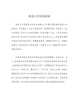 政务公开培训材料.docx