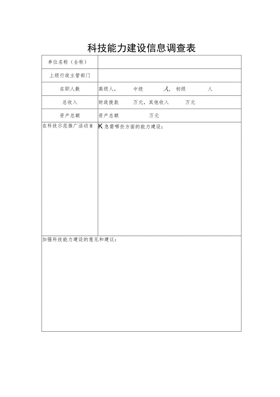 科技能力建设信息调查表.docx_第1页