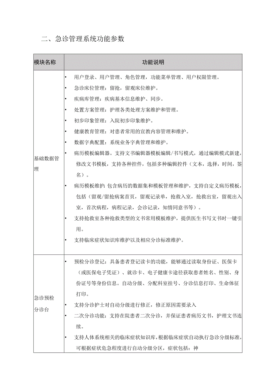 XX市XX医院急诊管理系统建设项目采购需求.docx_第3页