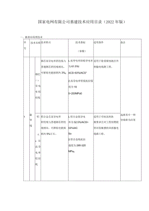 国家电网有限公司基建技术应用目录(2022年版).docx